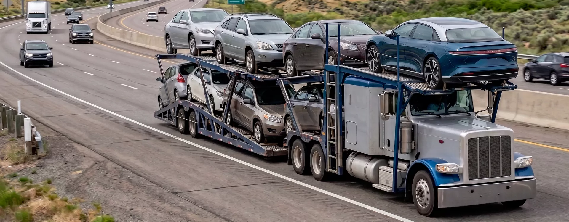 Vehicle carrier transporting cars from Colorado to Texas